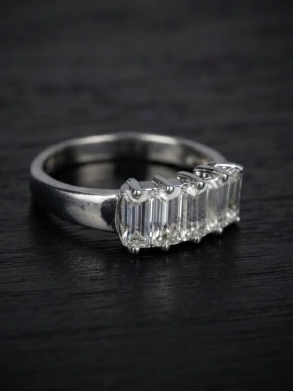Crystal Avenue Romantic Night Cubic Zirconia Silver Tone Ring (NWT)- Size: 8 3/4